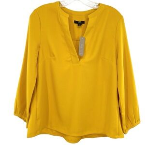 J. Crew Golden Yellow V-Neck Blouse New